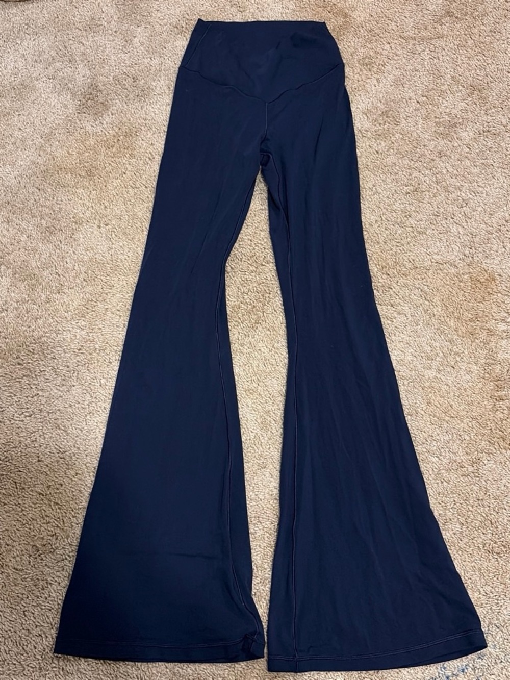 aerie Navy High-Waist Flare Leg Pants